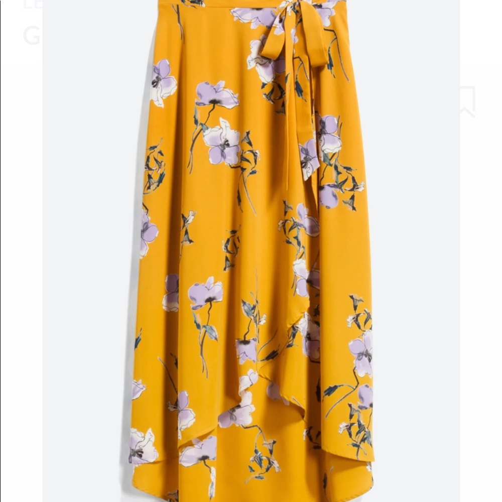 Le Lis Golda Faux Wrap Midi Skirt